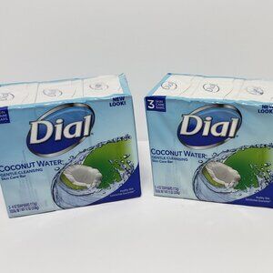 2x Dial Coconut Water Gentle Cleansing Skin Care Bar Lot of 2 -Rare item New